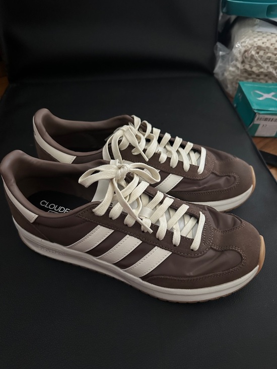 adidas Shoes - adidas Brown and Cream Cloudfoam Women's Sneakers